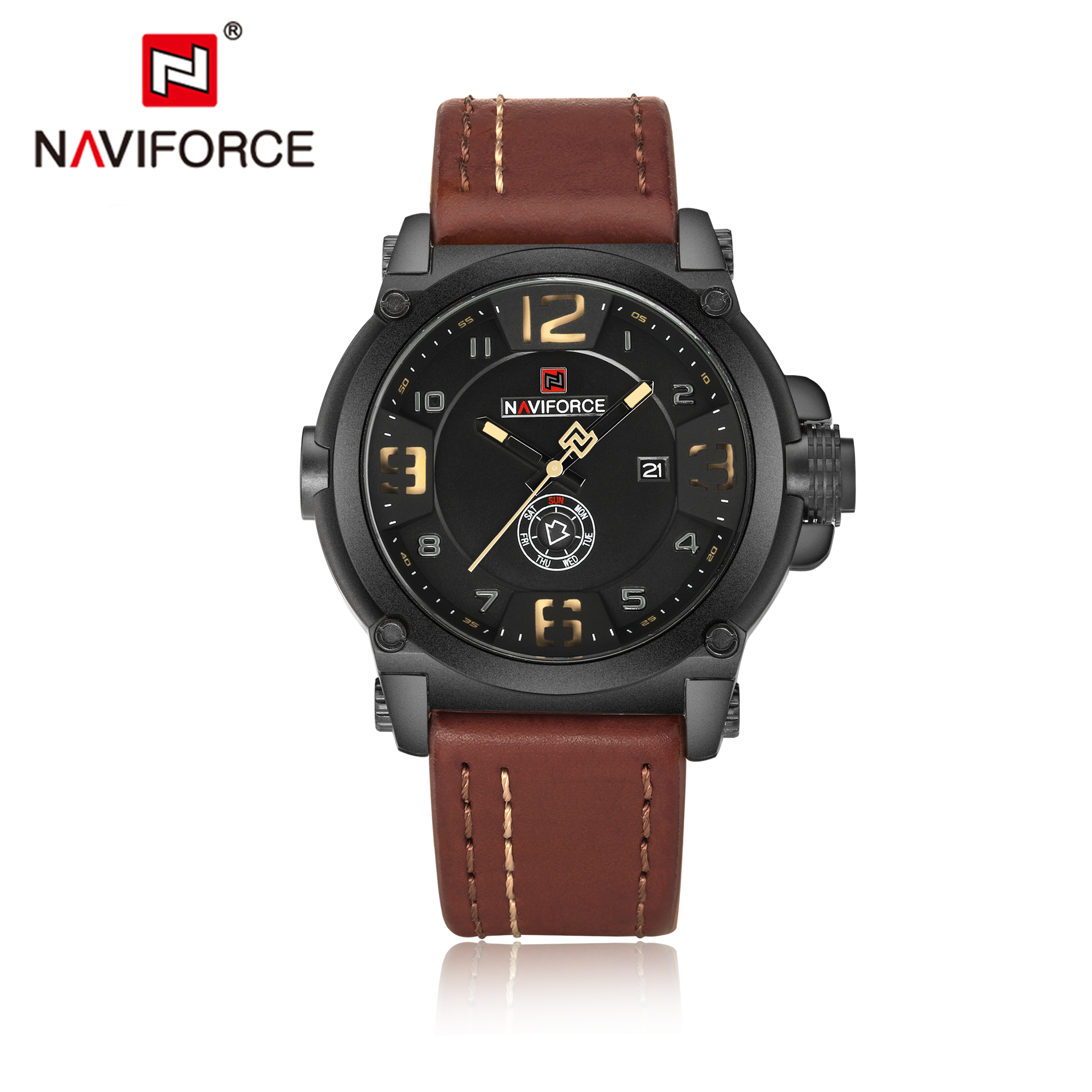 Luxury Sport Waterproof Genuine Leather Japan Quartz Watch